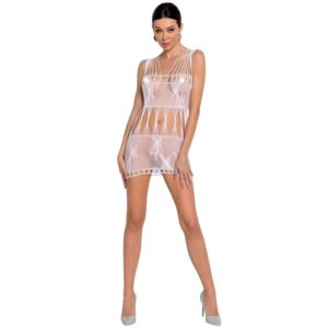 PASSION WOMAN BS090 BODYSTOCKING - WHITE ONE SIZE