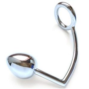 METALHARD COCK RING WITH ANAL BEAD 45MM